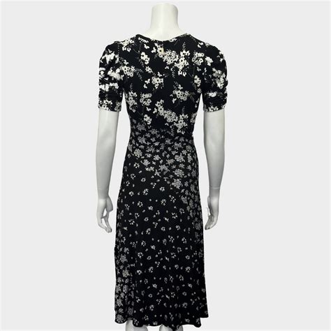 michael kors black and white floral dress